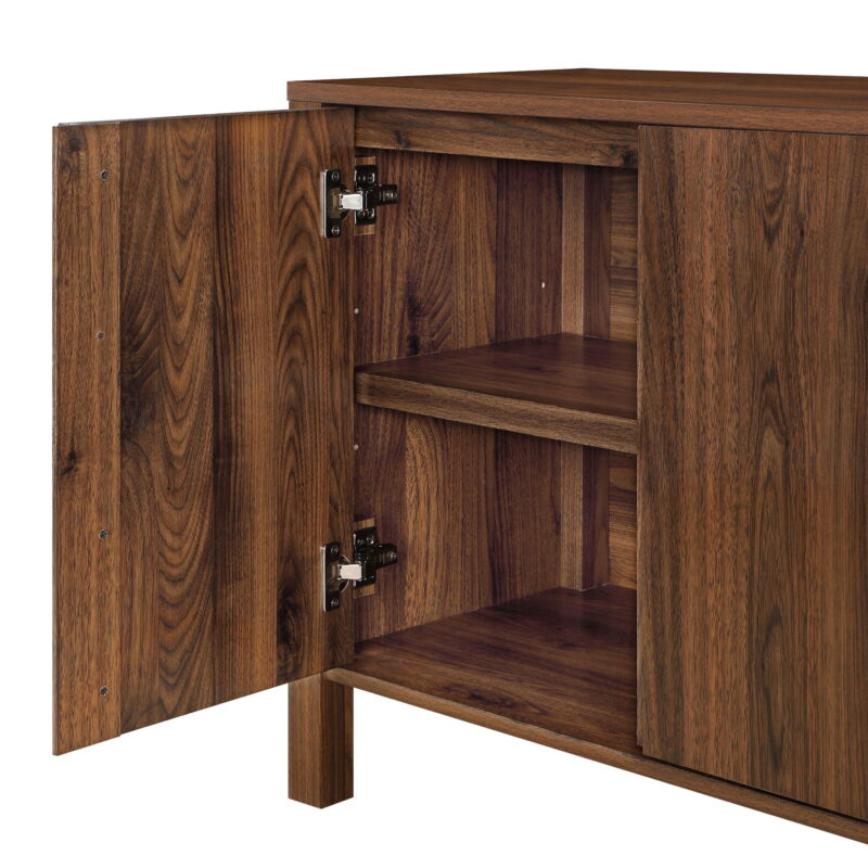 Mainstays 4-Door TV Console for TV’s up to 65”, Canyon Walnut Finish - Image 5