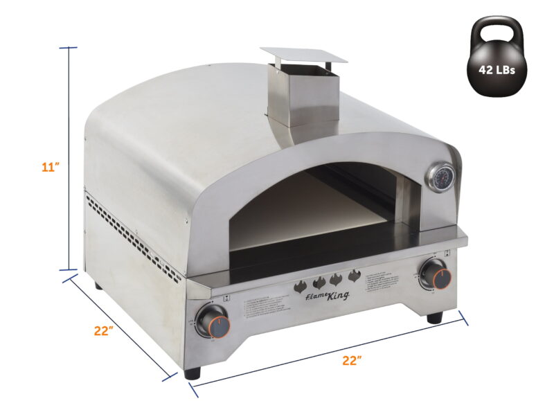 Flame King Propane Gas Pizza 13-inch Food Outdoor Oven for Camping, Backyard, Tailgating - Image 4