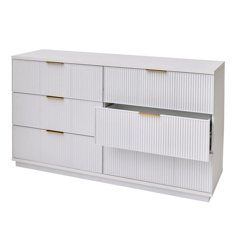 Better Homes and Gardens Lillian 6 Drawer Dresser, White - Image 3