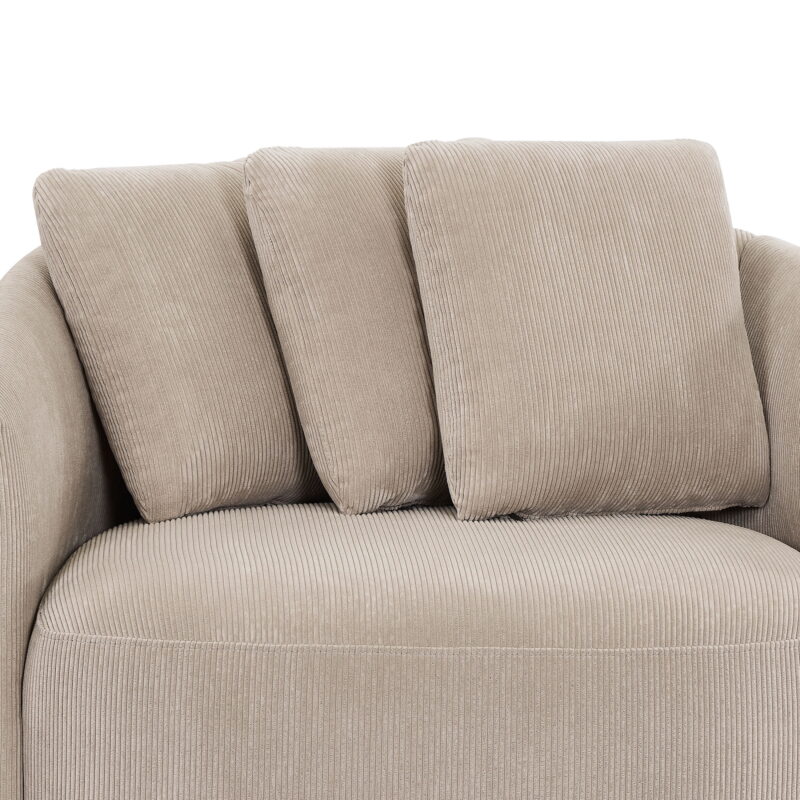 Beautiful Drew Accent Chair by Drew Barrymore, Fawn Cord - Image 4