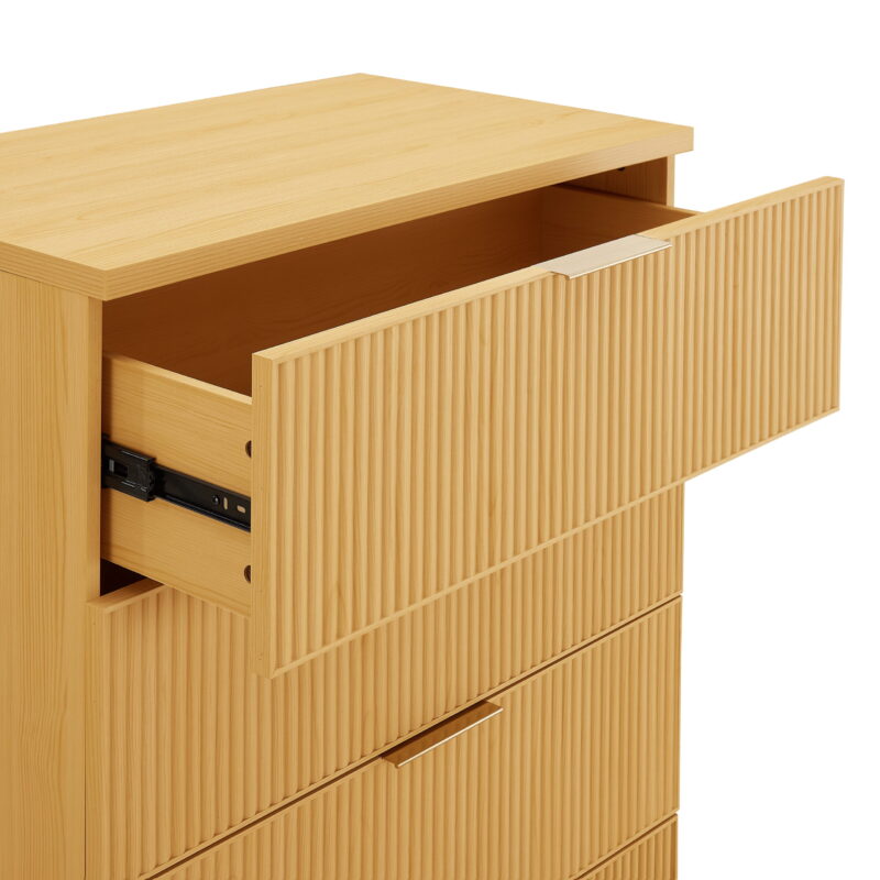 Better Homes & Gardens Lillian Fluted 4 Drawer Dresser, Natural Pine - Image 2