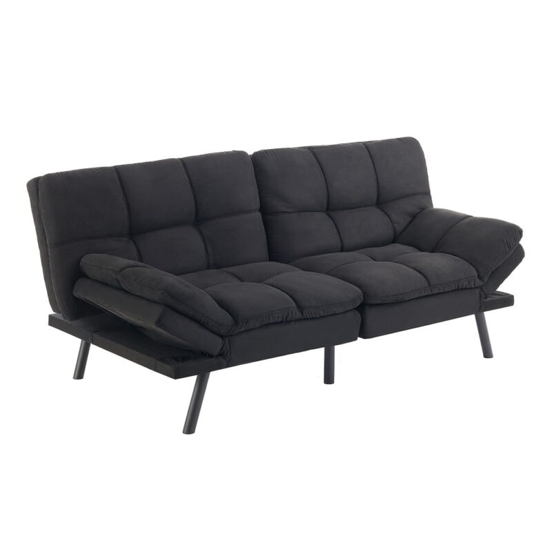 Mainstays Memory Foam Futon with 72",Black - Image 3