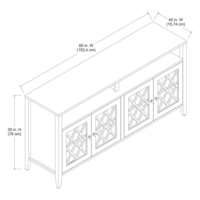 Better Homes & Gardens Trellis TV Stand for TVs up to 65", Walnut - Image 6