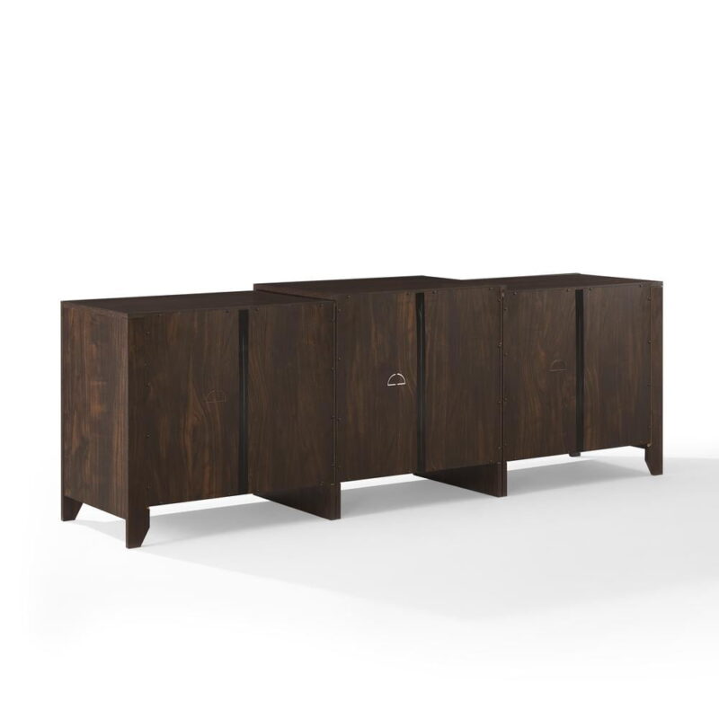 Crosley Furniture Ronin Wood TV stand for TVs up to 75" in Dark Walnut - Image 6