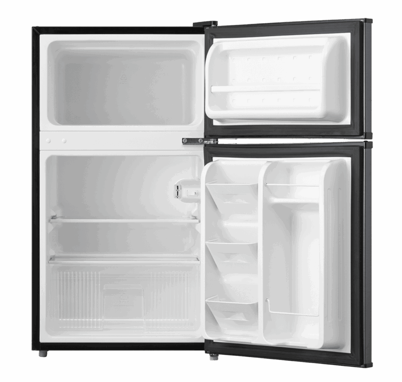 Arctic King 3.2 Cu ft Two Door Mini Fridge with Freezer, Stainless Steel, E-Star - Image 5