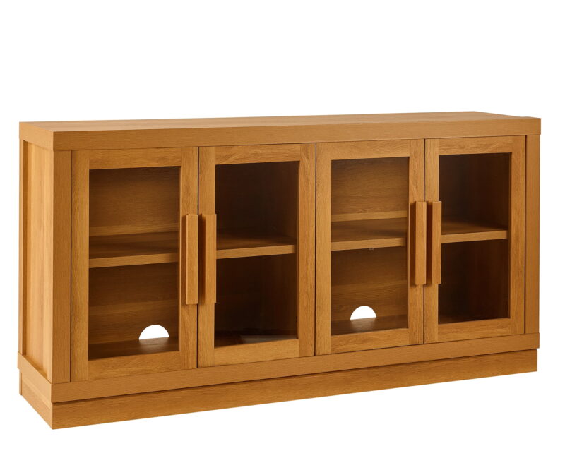 Better Homes & Gardens Ezra TV Stand for TV's up to 70", Light Honey finish - Image 3