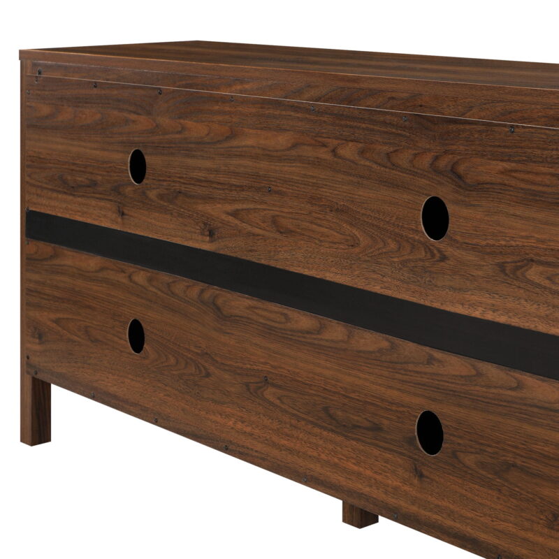 Mainstays 4-Door TV Console for TV’s up to 65”, Canyon Walnut Finish - Image 6
