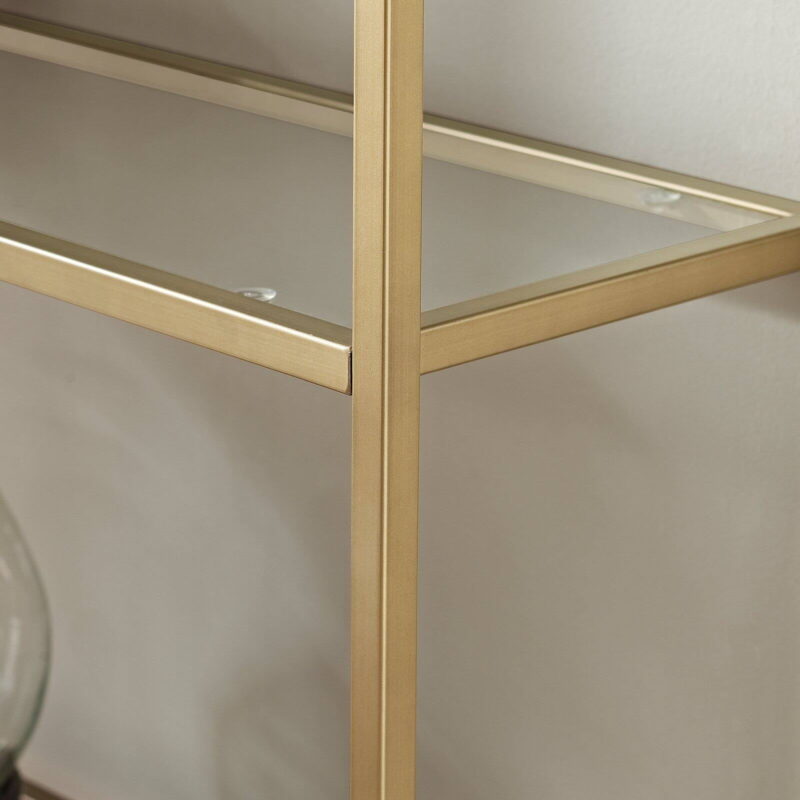 Crosley Furniture Aimee Bookshelf with Glass Shelves, Bookcase Storage - Image 3