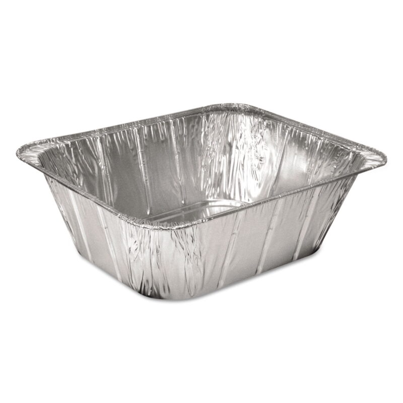 Handi Foil 2014-50-100 Steam Table Aluminum Pan, Half-size, 4 3/16" Extra Deep, 100/carton - Image 3