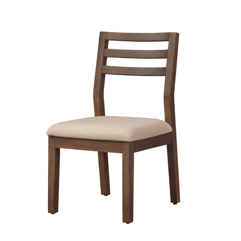 Better Homes & Gardens Ezra Dining Room Chair 2 Pack, Walnut and Cream Fabric Color - Image 3