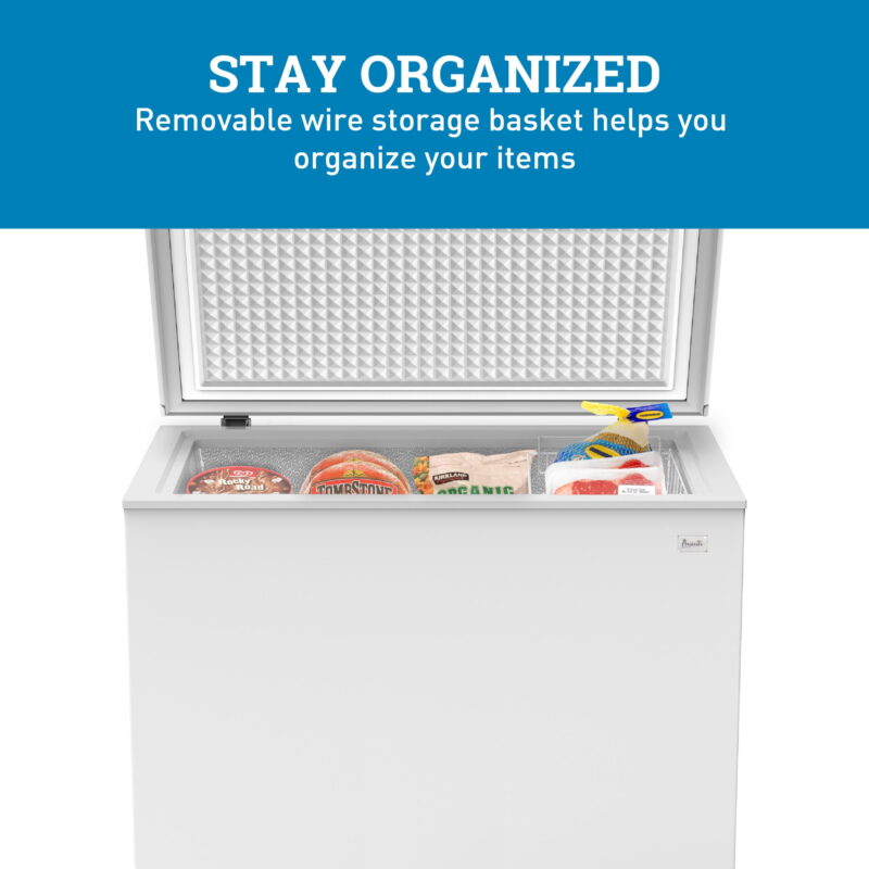 Avanti Garage Ready Chest Freezer, 5.0 Cu. ft. Capacity, in White (​CF5F0W) - Image 2