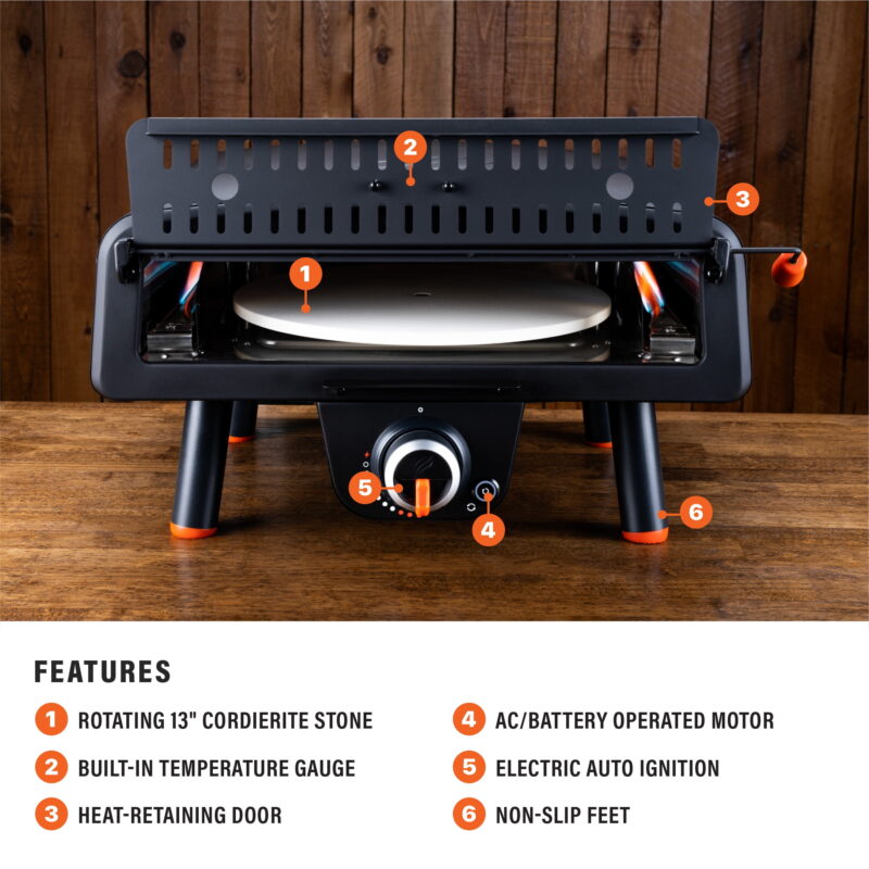 Blackstone Outdoor Tabletop Propane Pizza Oven with 13” Rotating Pizza Stone - Image 6