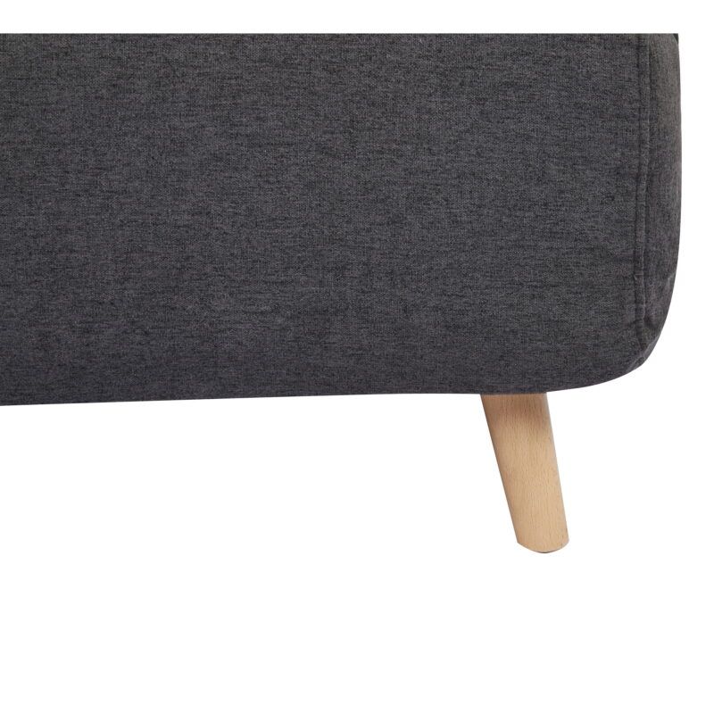 A&D Home Tustin Polyester Convertible Futon Chair, Charcoal - Image 3