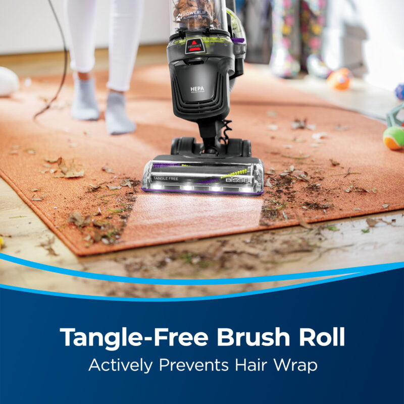 BISSELL Upright Vacuum, PowerLifter Allergen Pet Rewind, Pet Friendly , Bagless, HEPA filter, with Tangle Free Brush Roll, Swivel Steering and LED Headlights, 3404, Black - Image 5