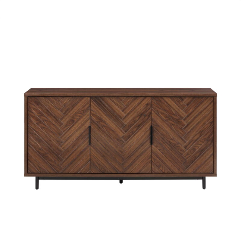 Better Homes & Gardens Wyatt Geo TV Stand for TVs up to 70",  Walnut Finish - Image 3