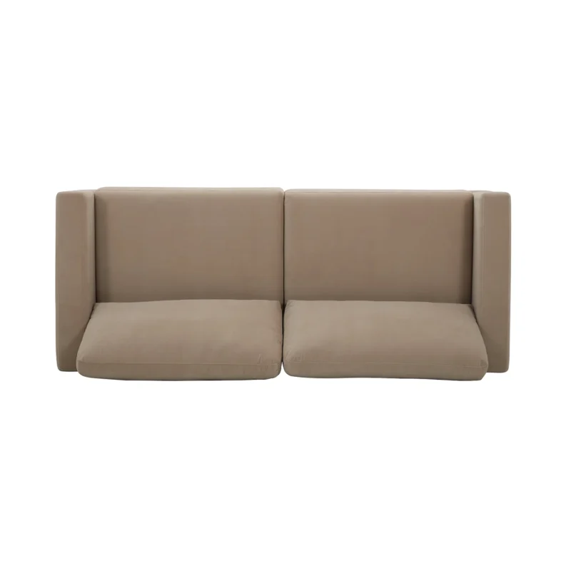 Better Homes & Gardens Springwood Wood Frame 83.46" Couch, Beige Velvet - Image 2