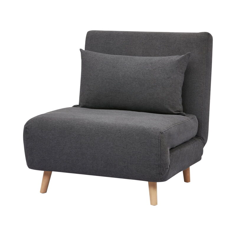 A&D Home Tustin Polyester Convertible Futon Chair, Charcoal - Image 7