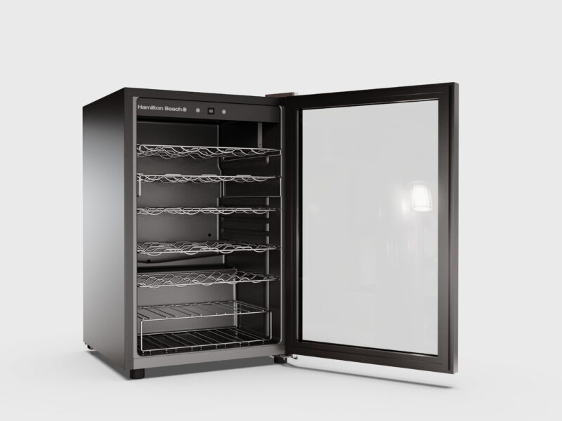 Hamilton Beach, 22 Bottle, 2.6 Cu. Ft. Wine/Beverage Center, Glass Door, Black - Image 2