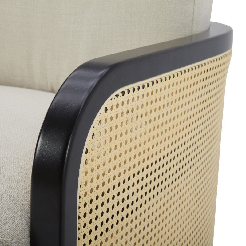 Better Homes & Gardens Springwood Cane Swivel Accent Chair, Charcoal - Image 3