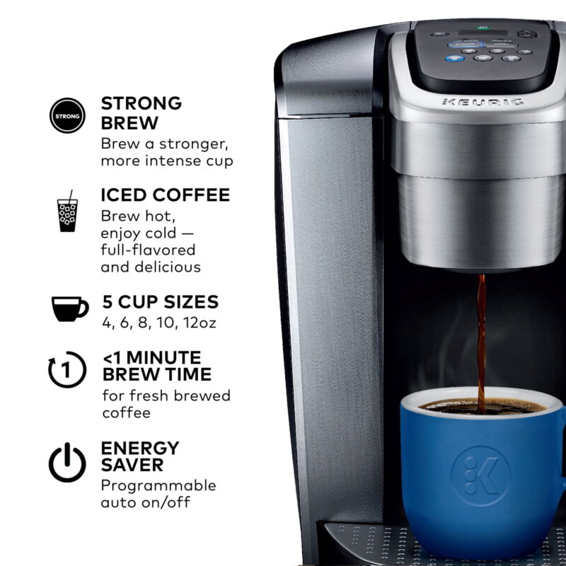 Keurig K-Elite Single-Serve K-Cup Pod Coffee Maker, Brushed Silver - Image 4