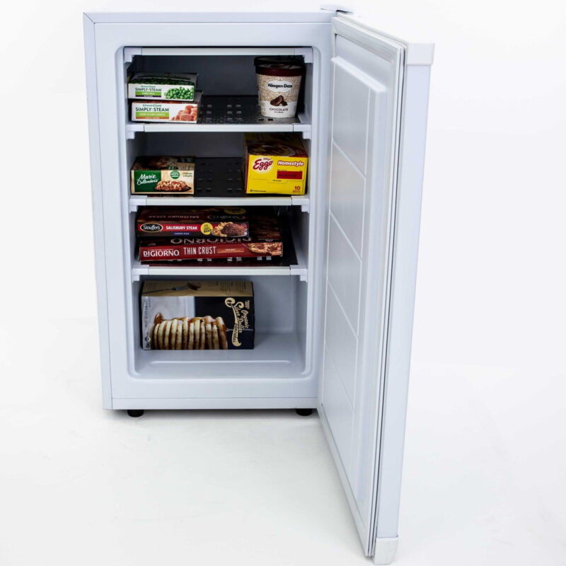 Avanti VF306 Compact Upright Freezer with 3 Metal Shelves, Adjustable Temperature Control, Flush-Back Design Perfect for Homes, Garages, Basements, White - Image 2