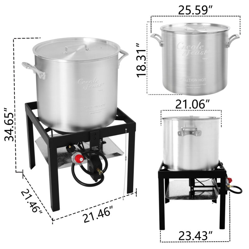 Creole Feast SBK1001, 100QT Gas Seafood Boiling Kit with Strainer for Large Gatherings - Image 6