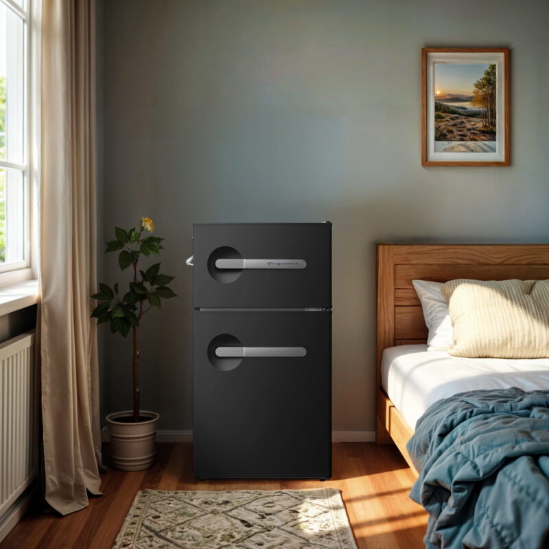 Frigidaire 3.1 cu. ft., 2 door with side bottle opener-W18.9"xL20.55"xH:33.54"(Black) - Image 5
