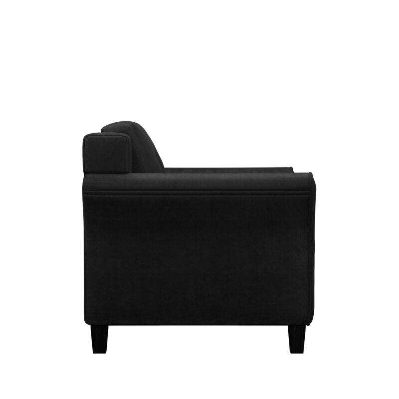 Lifestyle Solutions Taryn Club Chair, Black Fabric - Image 6