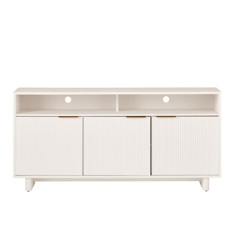 Better Homes & Gardens Lillian Fluted TV Stand for TVs up to 70", White Finish - Image 4
