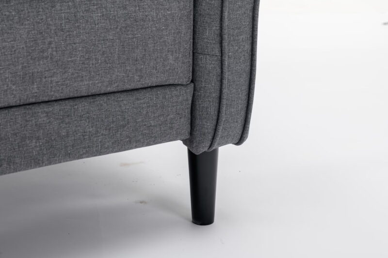Mainstays Barlow Futon, Linen Fabric, Gray, 76.3" - Image 7