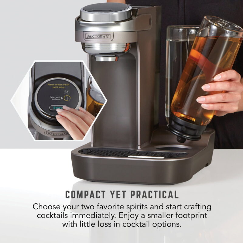 Bartesian Duet Cocktail Machine, 750 mL Glass Spirit Bottles, with LCD Display with Intuitive Controls - Image 3