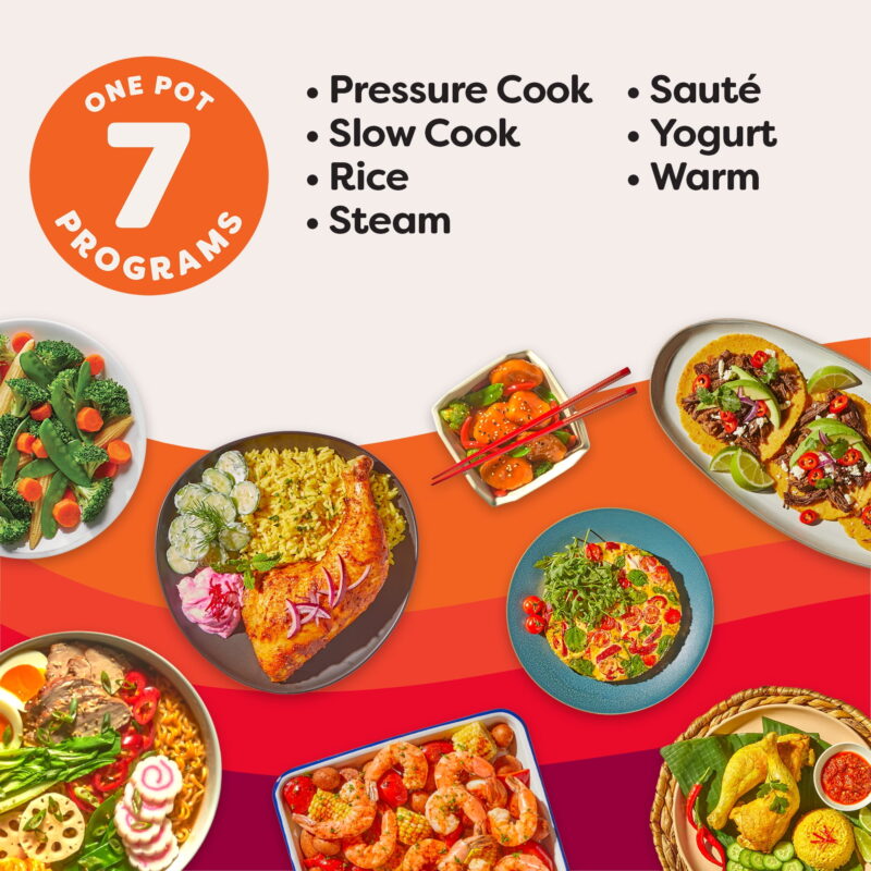 Instant Pot 7.5 Qt RIO Wide Base 7-in-1 Multi-Cooker, Pressure Cooker, Slow Cook & more, Black - Image 2