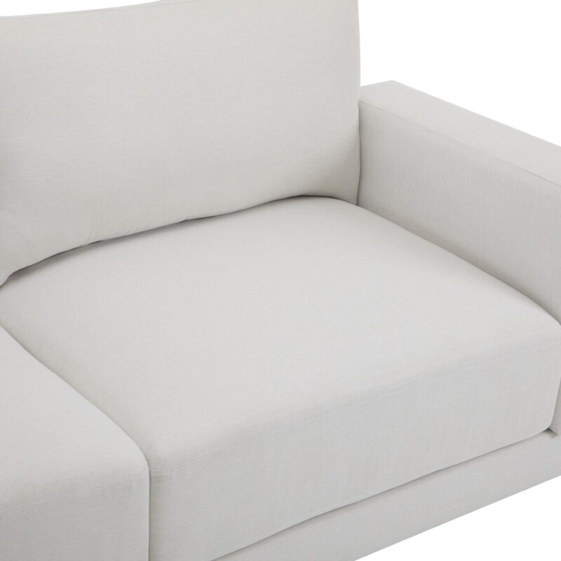 Modern Sofa Couches for Living Room,Mid-Century Upholstered Sofa Furniture with Sturdy Wooden Legs for Living Room,Bedroom,White - Image 4