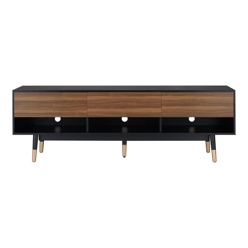 Furniture of America Zuna 3-Drawer TV Stand for TVs up to 70", Black - Image 6