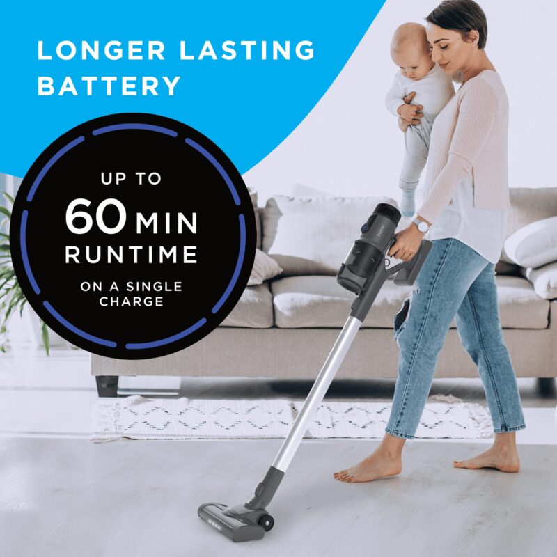 iHome Stick Vac SV2 Lightweight Cordless Vacuum Cleaner, Strong Suction, LED, Extended Battery Life - Image 2