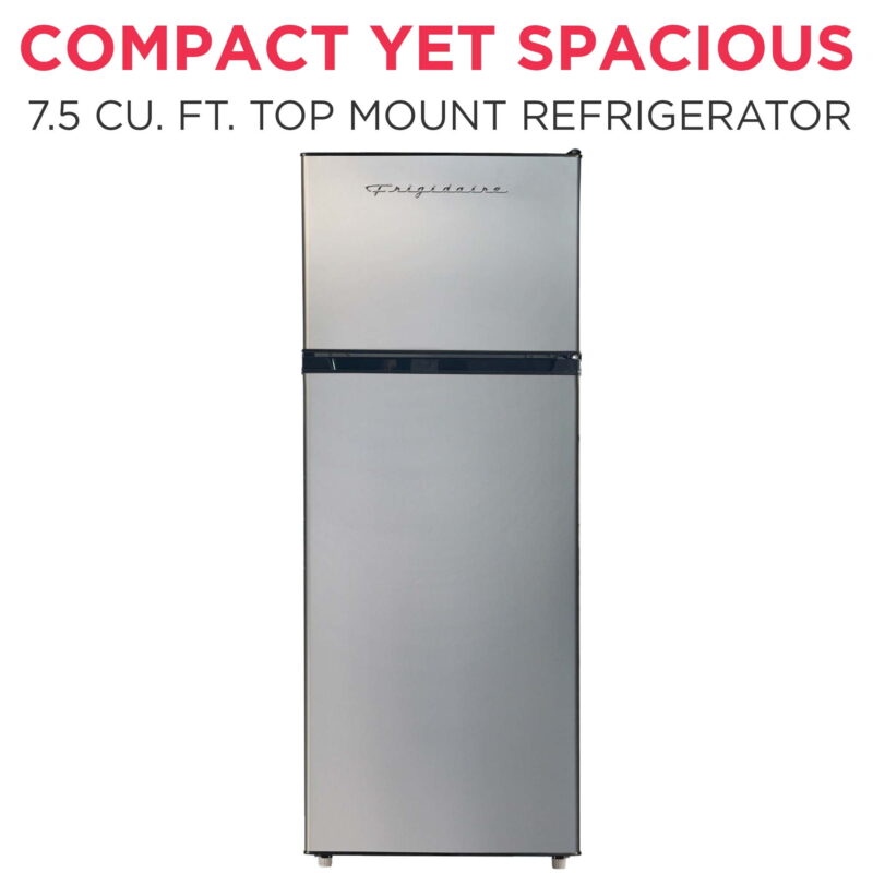 Frigidaire 21 in. 7.5 Cu. ft. Retro Refrigerator, Standard Door Style, Stainless Look - New - Image 2