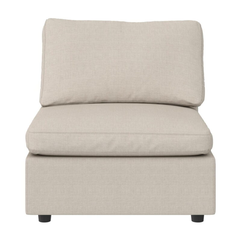 Mainstays Chatham Cloud 74" 3 Seater Upholstered Sofa Couch Modular Design, Cream - Image 5