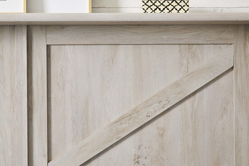 Better Homes & Gardens Modern Farmhouse Bookcase Storage Cabinet, Rustic White Finish - Image 6