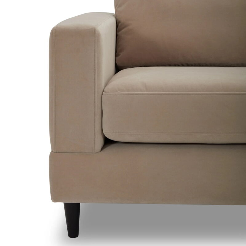 Better Homes & Gardens Springwood Wood Frame 83.46" Couch, Beige Velvet - Image 3