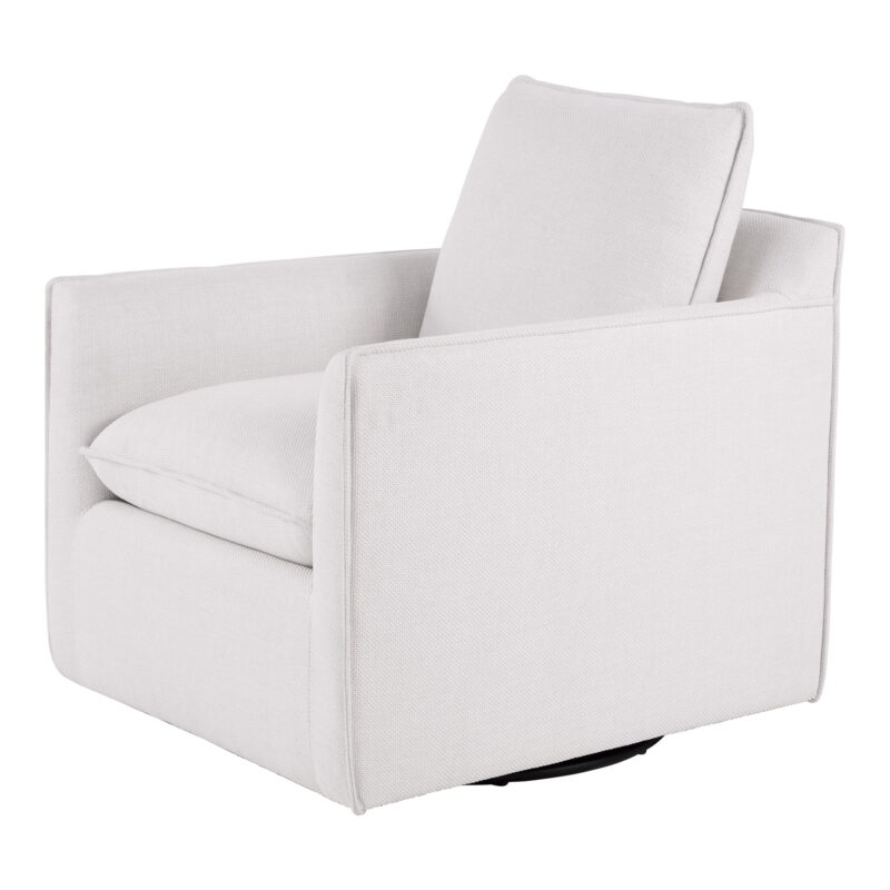 My Texas House Briar Swivel Accent Chair, Cream Linen - Image 2