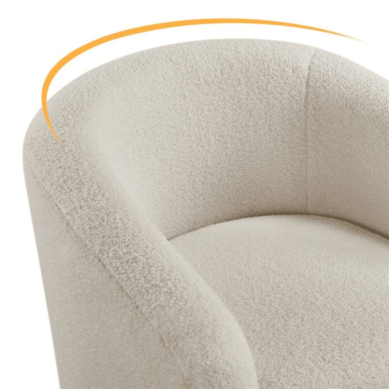 Renwick Modern Upholstered Tub Chair for Living room, Set of 2, Ivory Boucle - Image 7