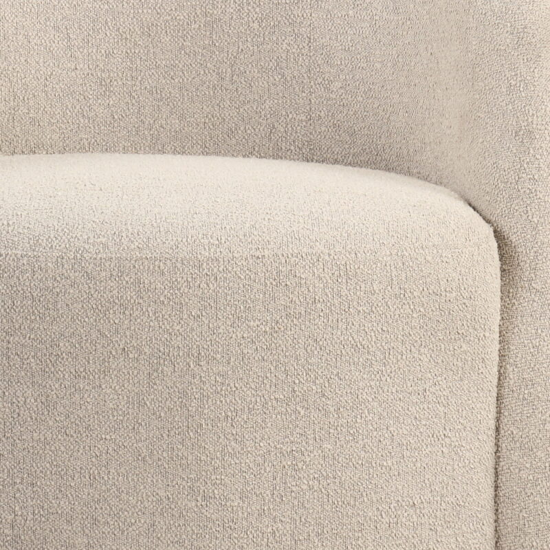 Lifestyle Solutions Briars Art Deco Style Swivel Accent Chair, Khaki Boucle Fabric - Image 4