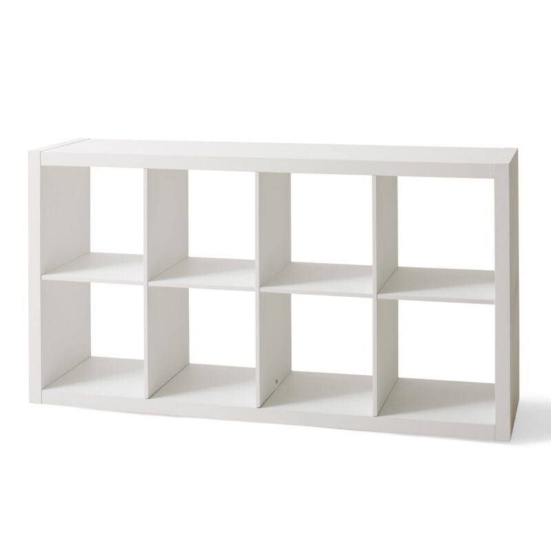 Better Homes & Gardens 8 Cube Organizer with 4 X Shelf Inserts, White Texture - Image 2