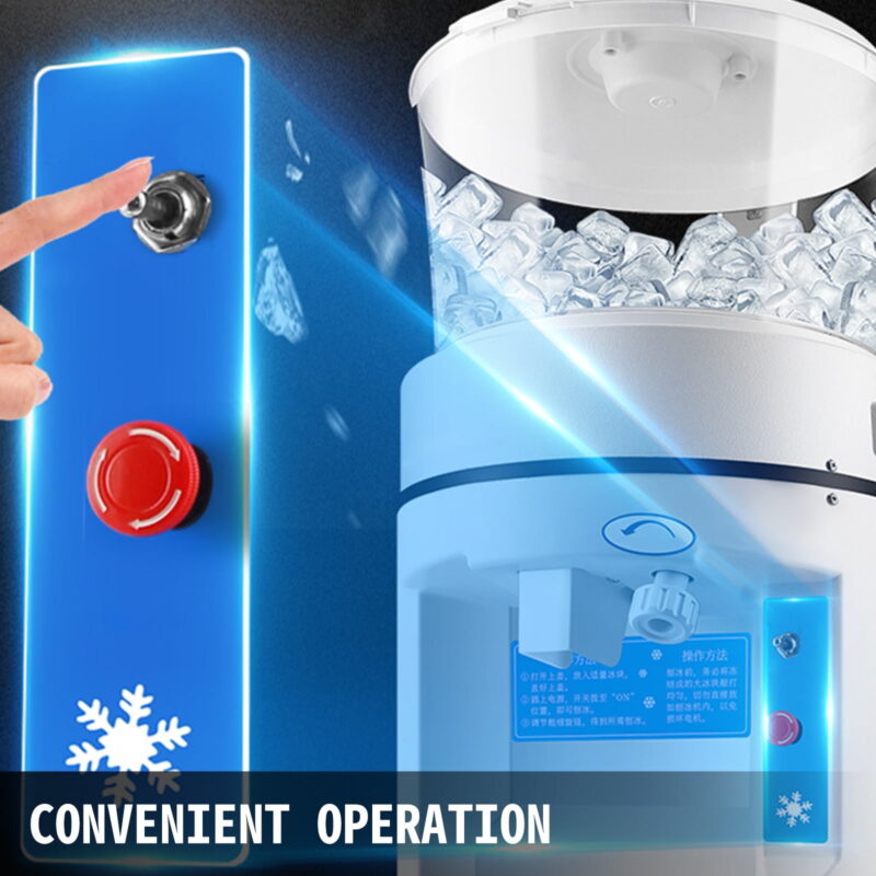 BENTISM Commercial Ice Shaver Ice Shaving Machine with Hopper 1102 LBS/H Snow Cone Maker - Image 2