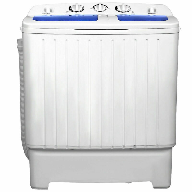 Gymax 17.6 lbs Washer Spinner Compact Portable Washing Machine Twin Tub Home Dorm - Image 3