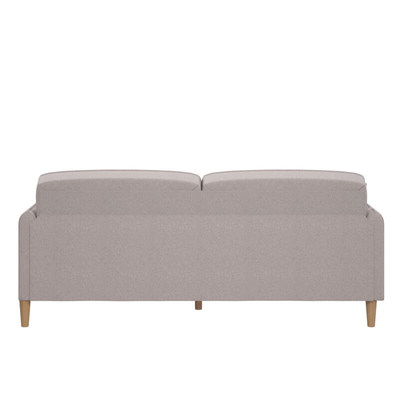 Mainstays Claremonte 78" Tufted 3 Seater Sofa Couch with Throw Cushions, Light Gray Linen - Image 5