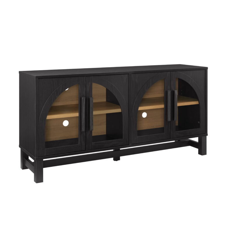 Better Homes & Gardens Juliet Arch TV Stand for TVs up to 65", Black Wood Finish - Image 4