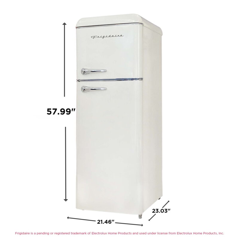 Frigidaire 7.5 Cu. ft. Top Freezer Refrigerator, Cream, Rounded Corners - Retro, EFR756 - Image 2