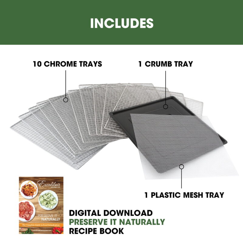 Excalibur 10 Tray Select Digital Dehydrator, in Stainless Steel (DH10SCSS13) - Image 6