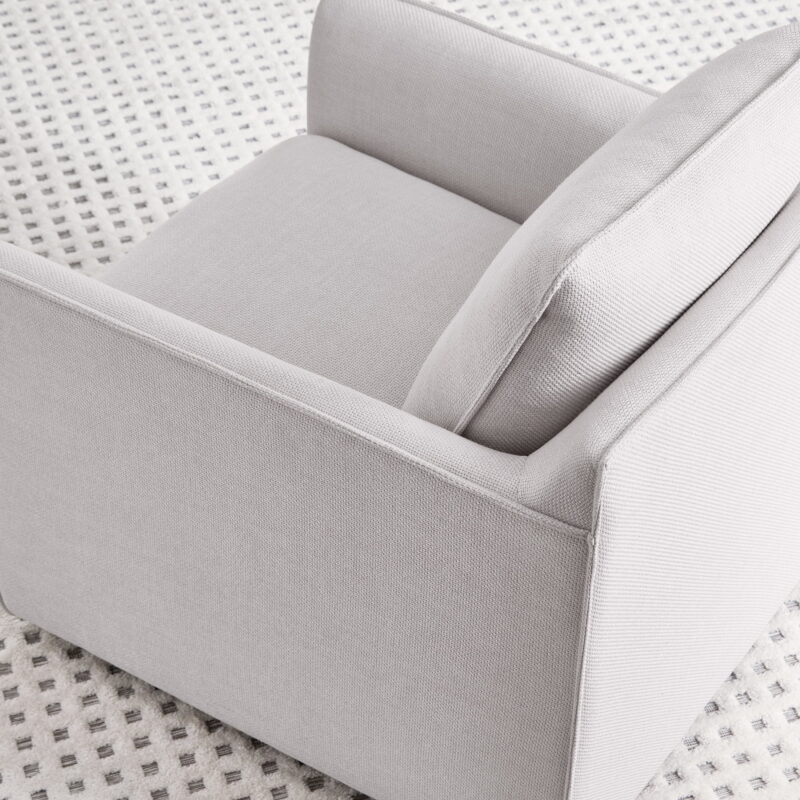 My Texas House Briar Swivel Accent Chair, Cream Linen - Image 6